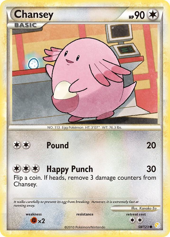 Chansey 58/123 (HeartGold SoulSilver)  - Reverse Holofoil | Good Games Adelaide SA
