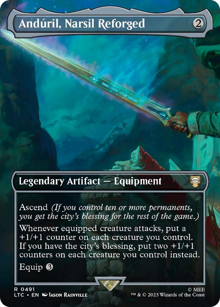 Anduril, Narsil Reforged (Borderless) [The Lord of the Rings: Tales of Middle-Earth Commander] | Good Games Adelaide SA