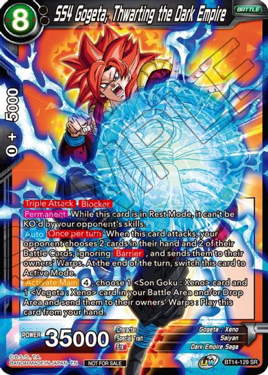 SS4 Gogeta, Thwarting the Dark Empire (Buy a Box) (BT14-129) [Promotion Cards] | Good Games Adelaide SA