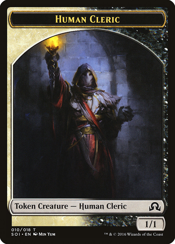 Human Cleric Token [Shadows over Innistrad Tokens] | Good Games Adelaide SA