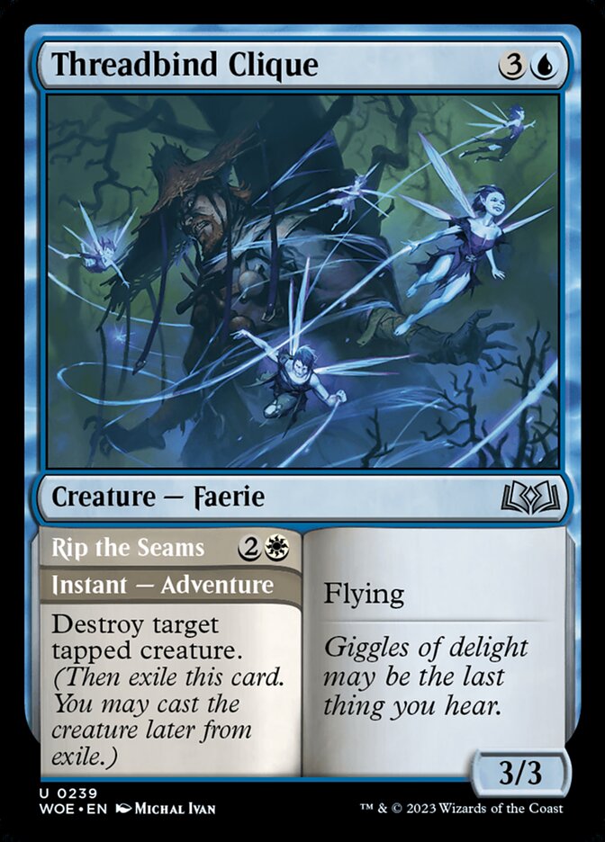 Threadbind Clique // Rip the Seams 239 (Wilds of Eldraine)  - Foil | Good Games Adelaide SA
