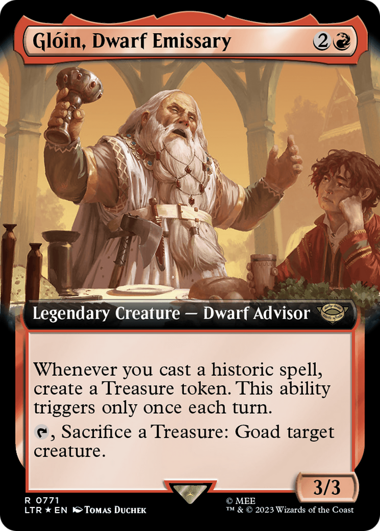 Gloin, Dwarf Emissary (Extended Art) (Surge Foil) [The Lord of the Rings: Tales of Middle-Earth] | Good Games Adelaide SA
