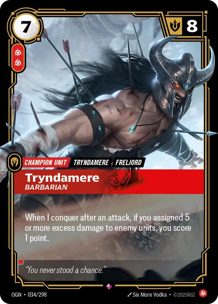 Tryndamere - Barbarian 034/298 (Origins)  - Foil | Good Games Adelaide SA