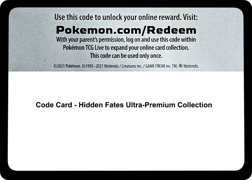 Code Card Hidden Fates Ultra Premium Collection  (Hidden Fates)  | Good Games Adelaide SA