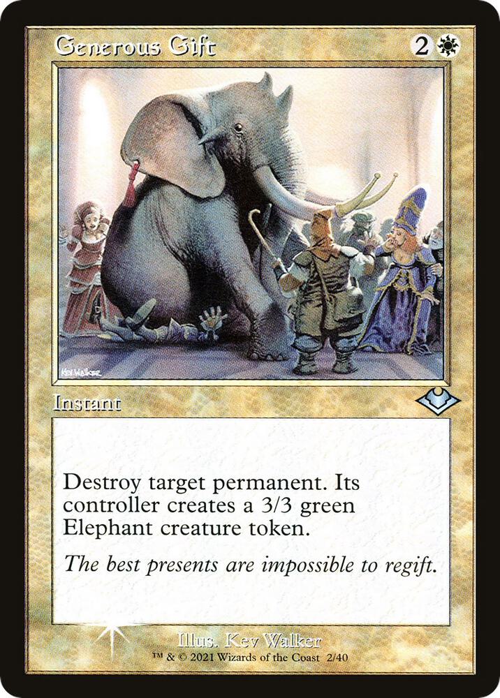 Generous Gift 2/40 (Modern Horizons)  - Retro Foil | Good Games Adelaide SA
