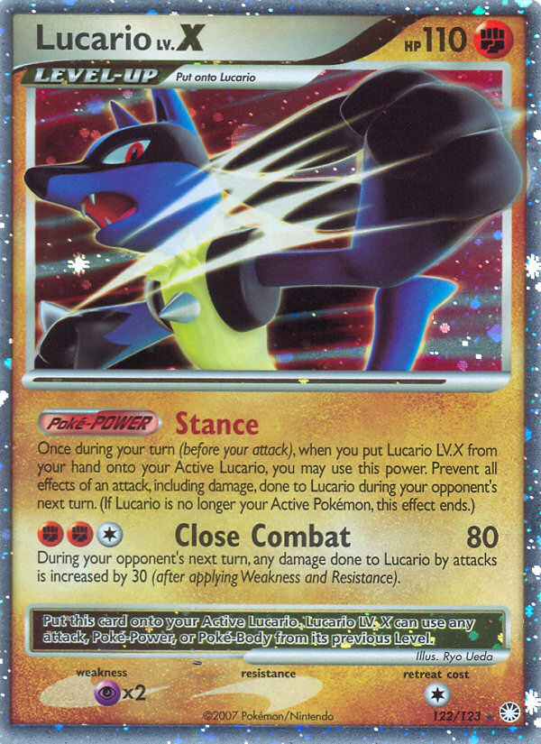 Lucario LV.X (122/123) [Diamond & Pearl: Mysterious Treasures] | Good Games Adelaide SA