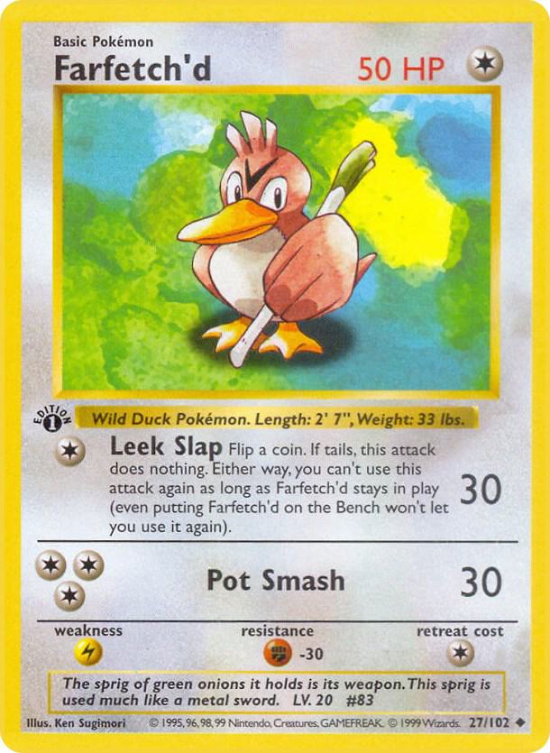 Farfetch'd 027/102 (Base Set (Shadowless))  - 1st Edition | Good Games Adelaide SA