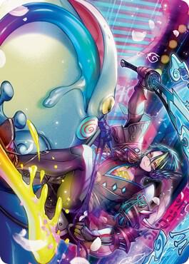 Tatsunari Toad Rider Art Card 60 (Art Series: Kamigawa: Neon Dynasty)  | Good Games Adelaide SA