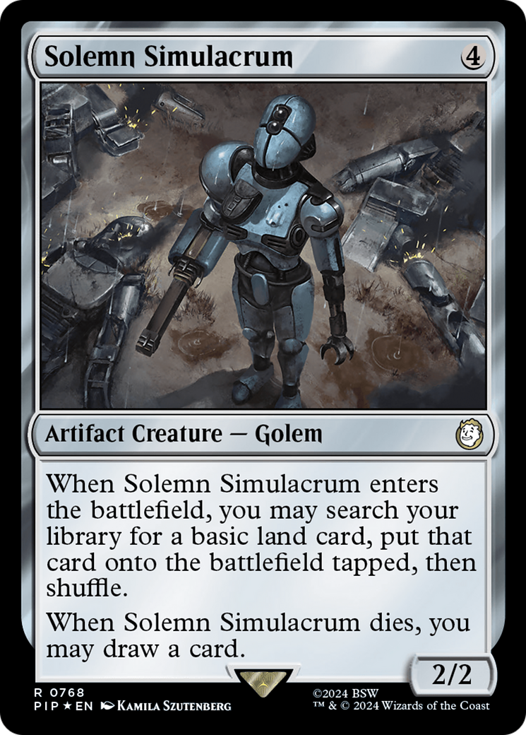 Solemn Simulacrum (Surge Foil) [Fallout] | Good Games Adelaide SA
