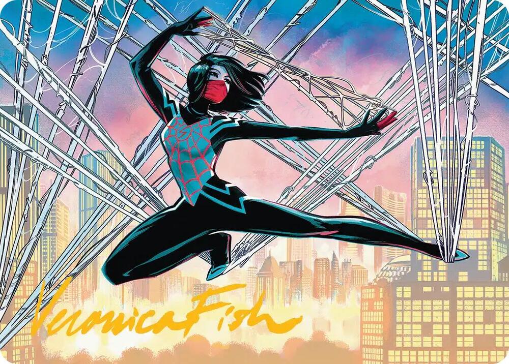 Silk Web Weaver Art Card 39 54 Gold Stamped Signature 39 (Art Series: Marvel's Spider-Man)  | Good Games Adelaide SA
