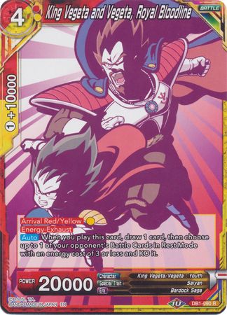 King Vegeta and Vegeta, Royal Bloodline (Alternate Art) [DB1-090] | Good Games Adelaide SA