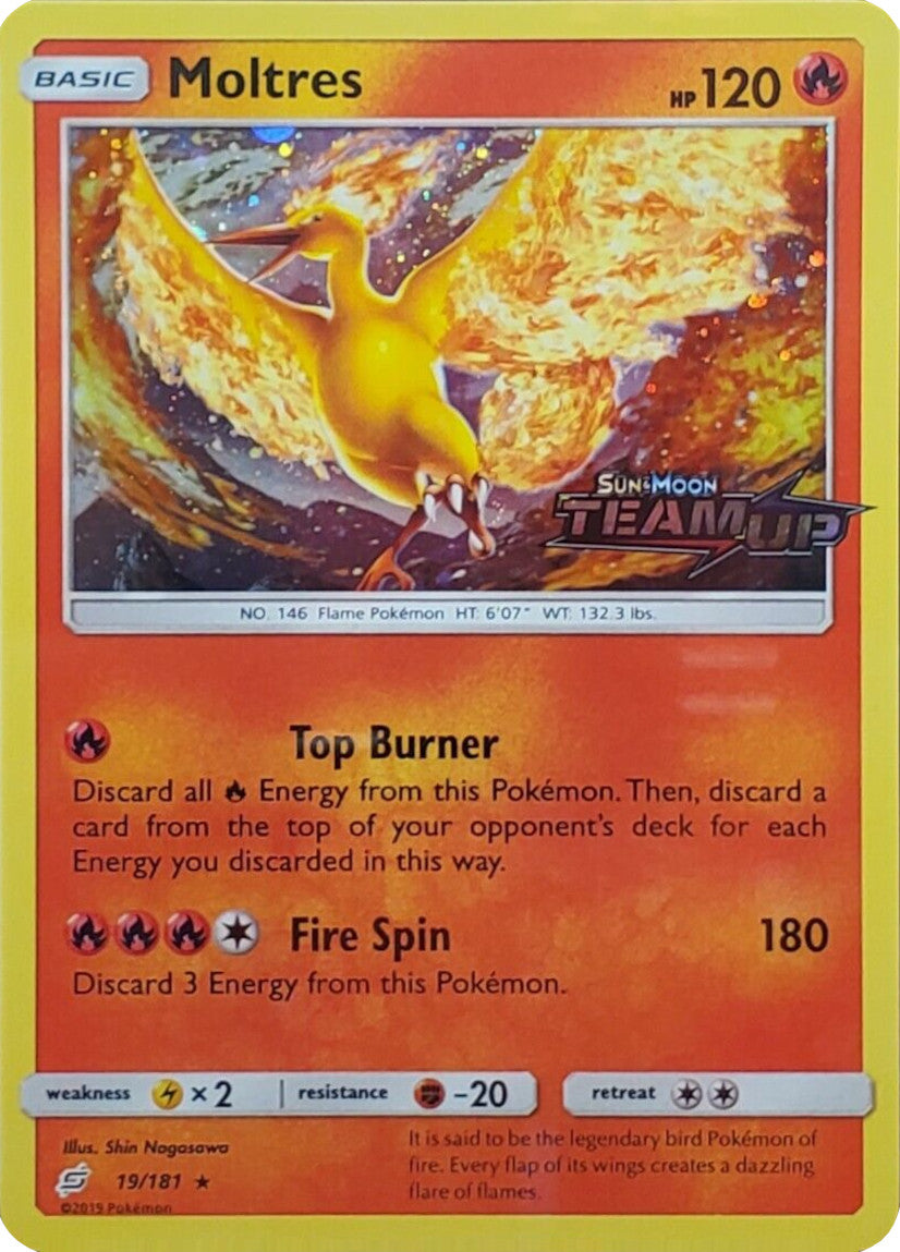 Moltres (19/181) (Stamped) [Sun & Moon: Team Up] | Good Games Adelaide SA