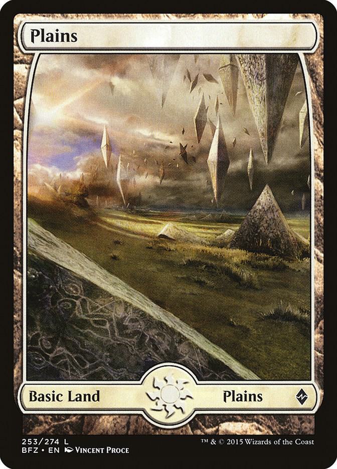 Plains 253 Full Art 253 (Battle for Zendikar)  - Foil | Good Games Adelaide SA