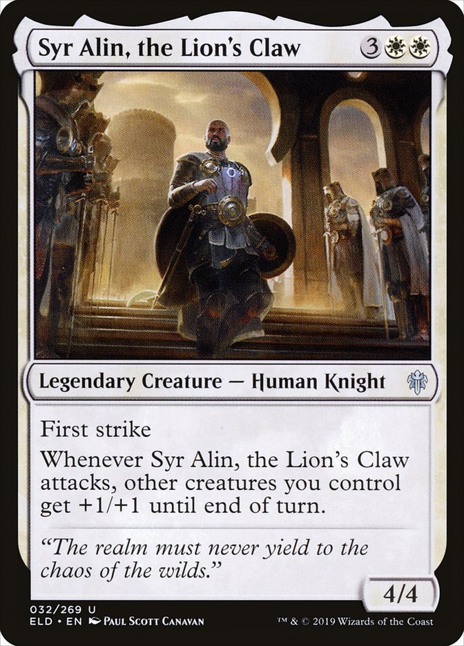 Syr Alin, the Lion's Claw [Throne of Eldraine] | Good Games Adelaide SA