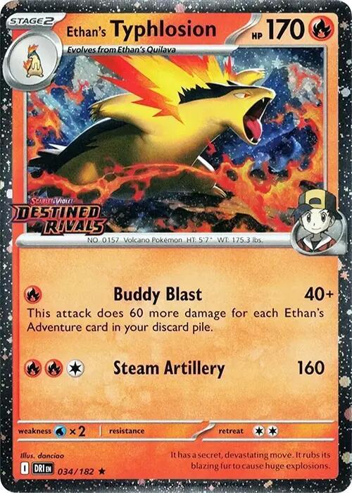 Ethan's Typhlosion Prerelease 034/182 (SV10: Destined Rivals)  - Holofoil | Good Games Adelaide SA