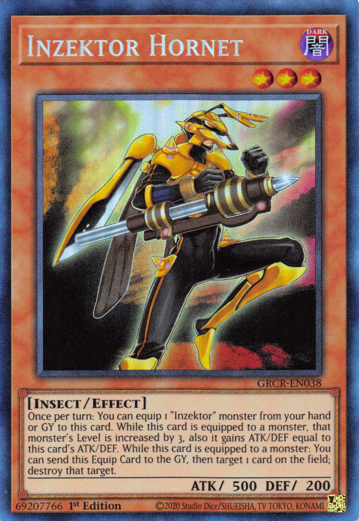 Inzektor Hornet [GRCR-EN038] Collector's Rare | Good Games Adelaide SA