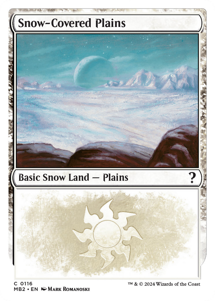 Snow-Covered Plains (White Border) [Mystery Booster 2] | Good Games Adelaide SA