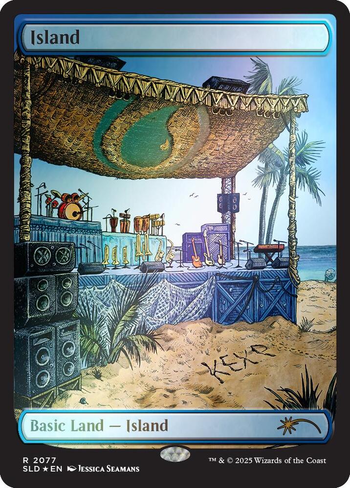 Island 2077 Rainbow Foil 2077 (Secret Lair Drop Series)  - Foil | Good Games Adelaide SA