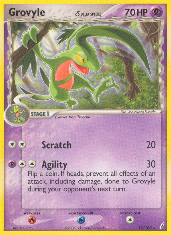Grovyle(19/100) (Delta Species) [EX: Crystal Guardians] | Good Games Adelaide SA