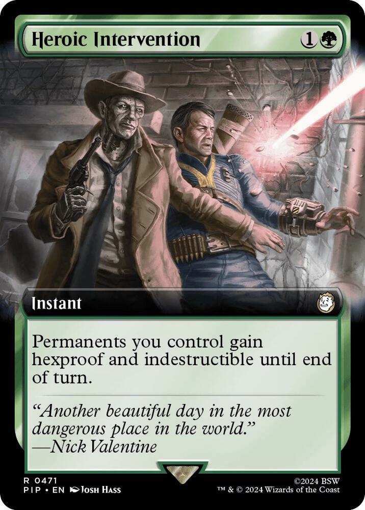 Heroic Intervention Extended Art 471 (Universes Beyond: Fallout)  - Foil | Good Games Adelaide SA