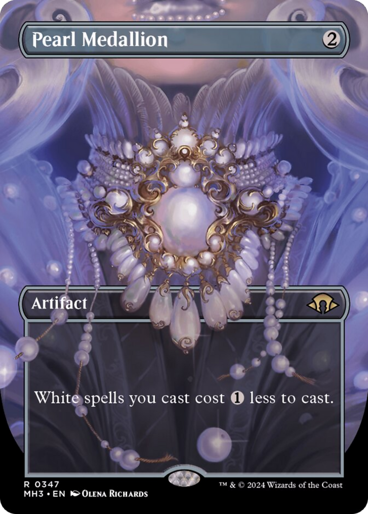 Pearl Medallion (Borderless) [Modern Horizons 3] | Good Games Adelaide SA