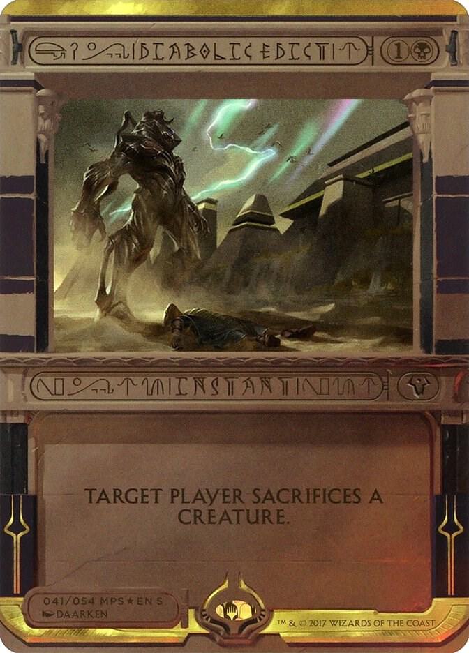 Diabolic Edict 41 (Masterpiece Series: Amonkhet Invocations)  - Foil | Good Games Adelaide SA