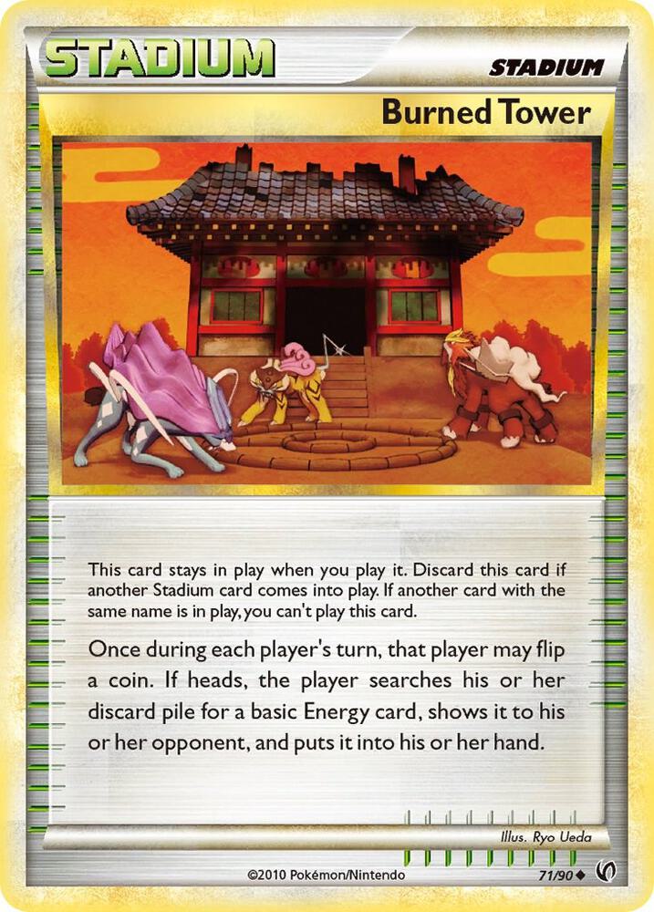 Burned Tower 71/90 (Undaunted)  - Reverse Holofoil | Good Games Adelaide SA