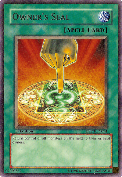 Owner's Seal [LODT-EN094] Rare | Good Games Adelaide SA