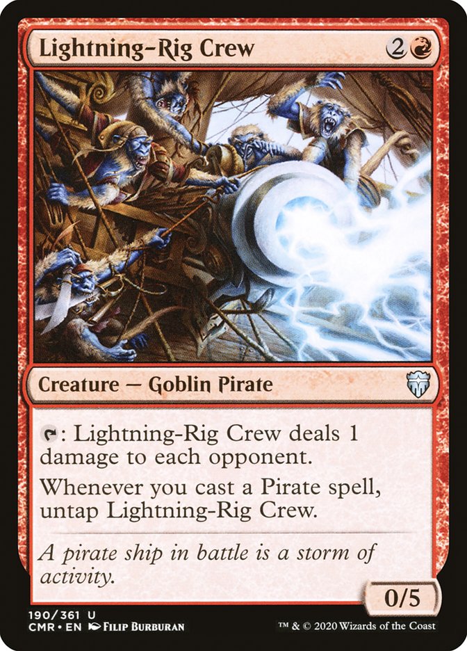Lightning-Rig Crew 190 (Commander Legends)  - Foil | Good Games Adelaide SA