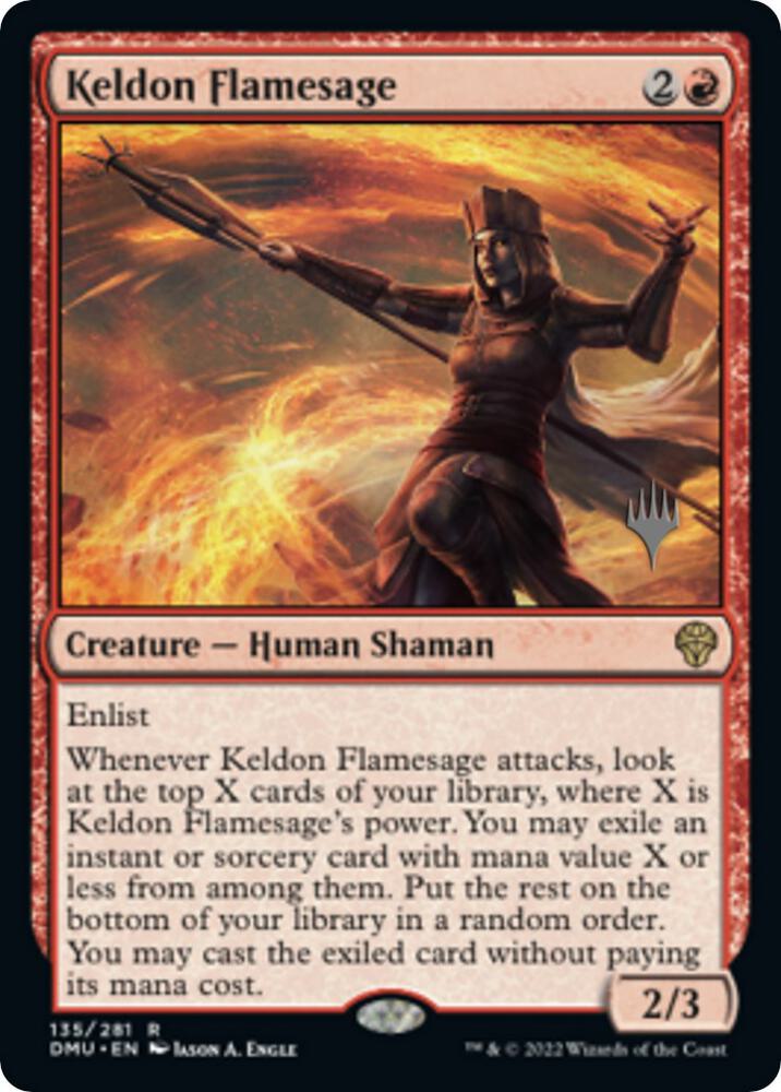 Keldon Flamesage 135 (Promo Pack: Dominaria United)  - Foil | Good Games Adelaide SA