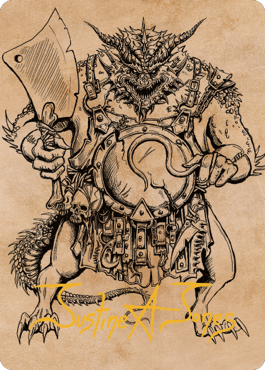Thrakkus the Butcher Art Card (Gold-Stamped Signature) [Commander Legends: Battle for Baldur's Gate Art Series] | Good Games Adelaide SA