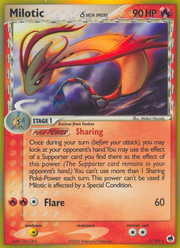 Milotic (5/101) (Delta Species) [EX: Dragon Frontiers] | Good Games Adelaide SA