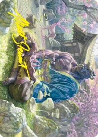 Kosei Penitent Warlord Art Card Gold Stamped Signature 8 (Art Series: Kamigawa: Neon Dynasty)  | Good Games Adelaide SA