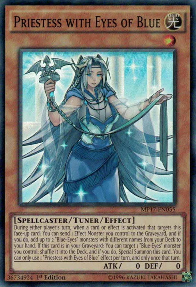Priestess with Eyes of Blue [MP17-EN055] Super Rare | Good Games Adelaide SA