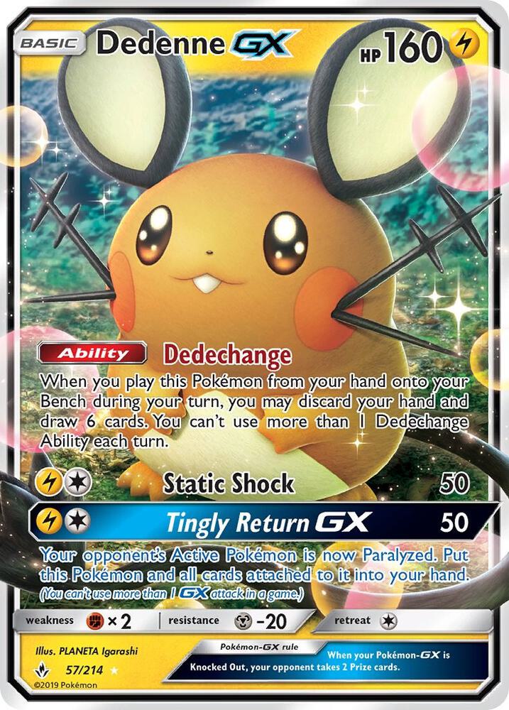 Dedenne GX 57/214 (SM - Unbroken Bonds)  - Holofoil | Good Games Adelaide SA