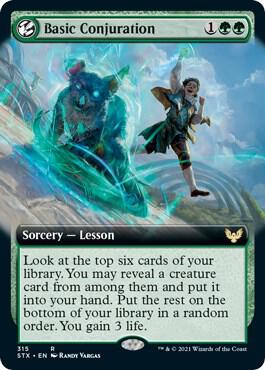 Basic Conjuration Extended Art 315 (Strixhaven: School of Mages)  - Foil | Good Games Adelaide SA