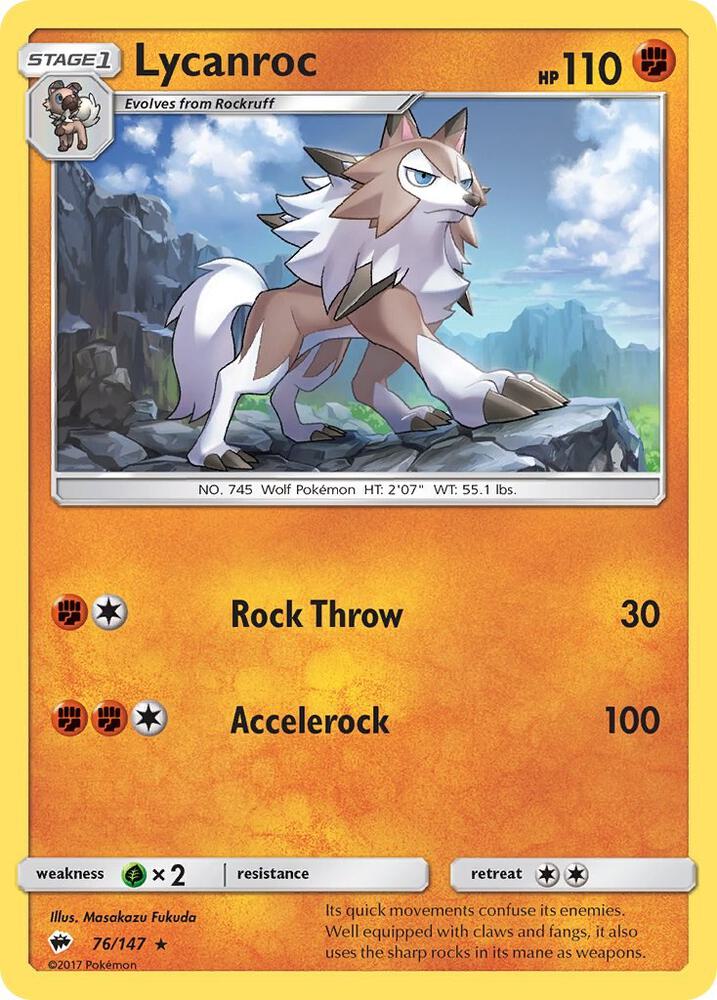 Lycanroc 76/147 (SM - Burning Shadows)  | Good Games Adelaide SA
