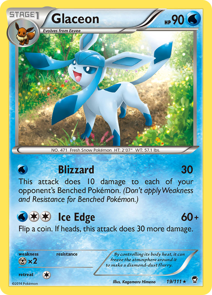 Glaceon (19/111) [XY: Furious Fists] | Good Games Adelaide SA