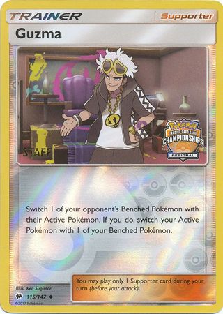 Guzma (115/147) (League Promo) (Staff) [Sun & Moon: Burning Shadows] | Good Games Adelaide SA