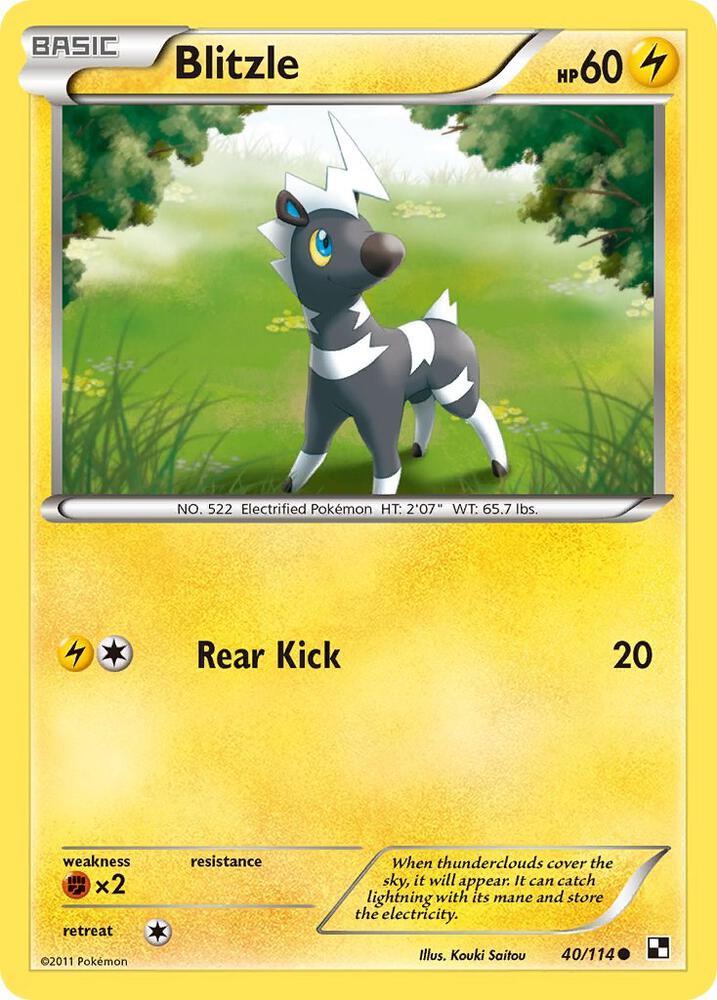 Blitzle 40/114 (Black and White)  - Reverse Holofoil | Good Games Adelaide SA