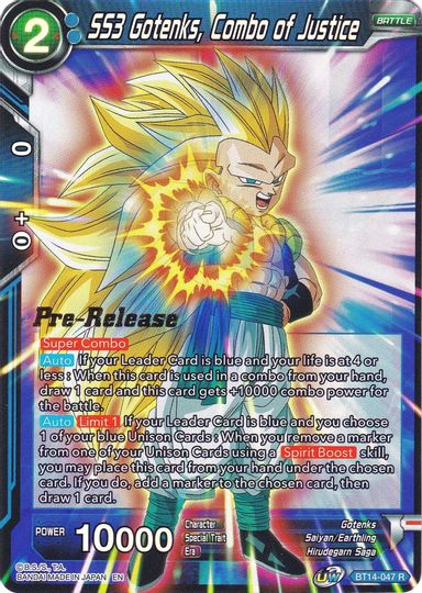 SS3 Gotenks, Combo of Justice (BT14-047) [Cross Spirits Prerelease Promos] | Good Games Adelaide SA
