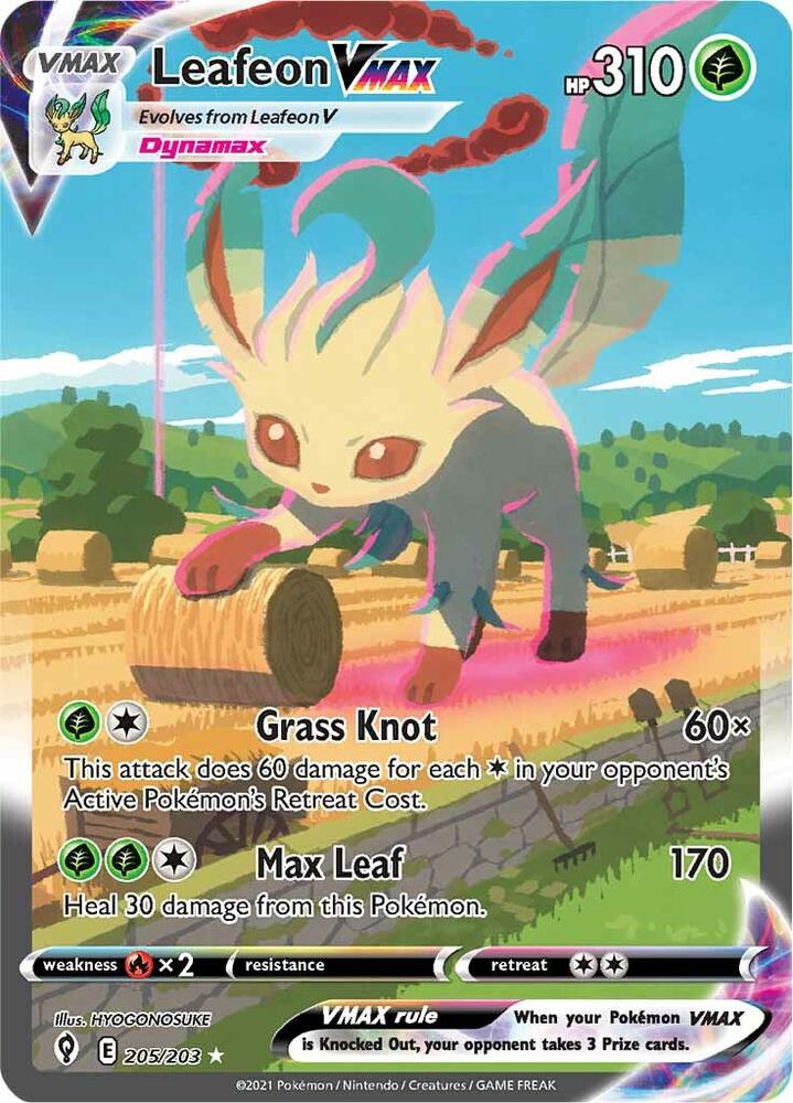 Leafeon VMAX Alternate Art Secret 205/203 (SWSH07: Evolving Skies)  - Holofoil | Good Games Adelaide SA