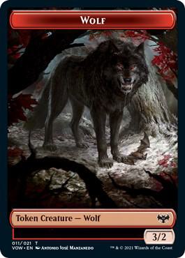 Wolf 011 Wolf 014 Double Sided Token 11 // 14 (Innistrad: Crimson Vow)  - Foil | Good Games Adelaide SA