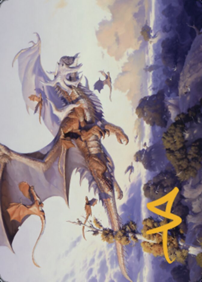 Rith, Liberated Primeval Art Card (Gold-Stamped Signature) [Dominaria United Art Series] | Good Games Adelaide SA