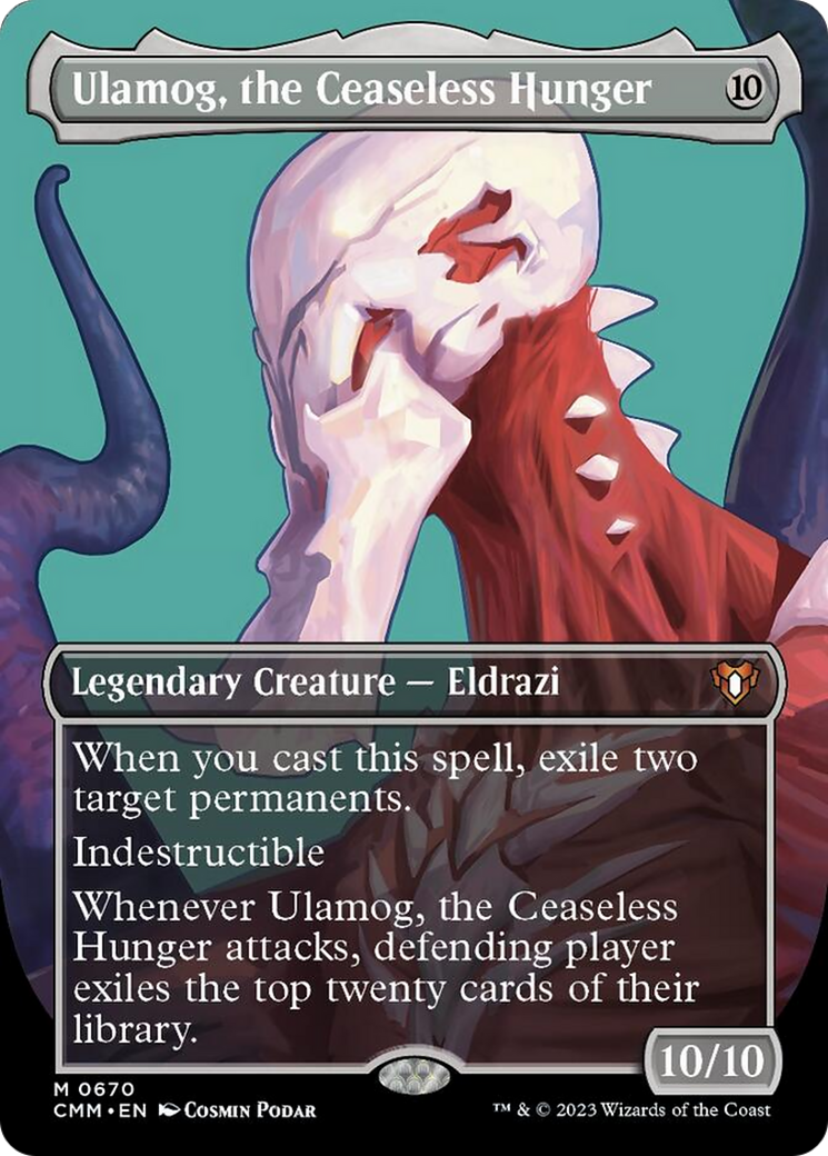 Ulamog, the Ceaseless Hunger (Borderless Profile) [Commander Masters] | Good Games Adelaide SA