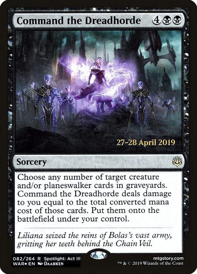 Command the Dreadhorde 82 (Prerelease Cards)  - Foil | Good Games Adelaide SA
