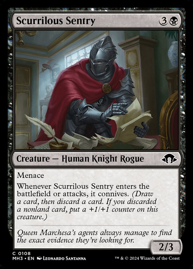 Scurrilous Sentry 108 (Modern Horizons 3)  | Good Games Adelaide SA