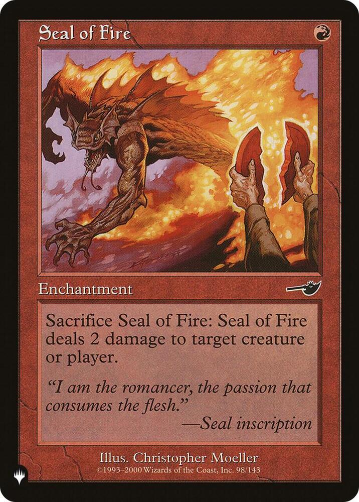 Seal of Fire 98/143 (The List Reprints)  | Good Games Adelaide SA