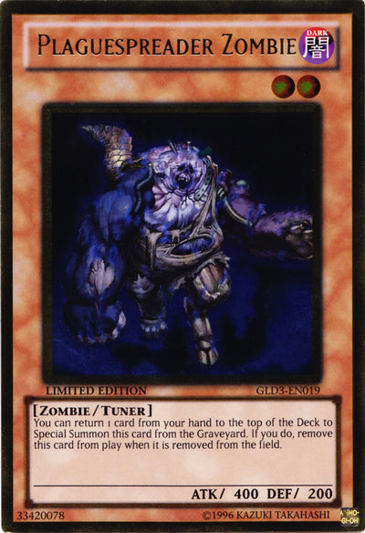 Plaguespreader Zombie [GLD3-EN019] Gold Rare | Good Games Adelaide SA