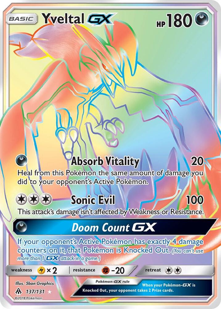 Yveltal GX Secret 137/131 (SM - Forbidden Light)  - Holofoil | Good Games Adelaide SA